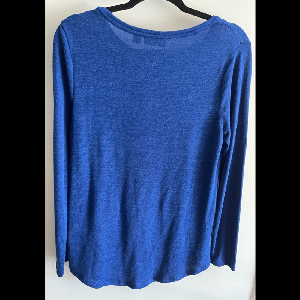 NWT Apt 9 Super Soft Cobalt Blue Long Sleeve Tee Size PM - Picture 2 of 7